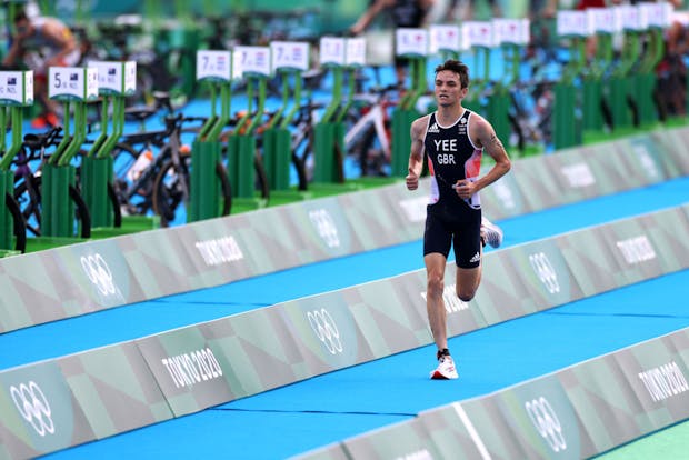 Alex Yee of Team Great Britain competes during the Mixed Relay Triathlon on day eight of the Tokyo 2020 Olympics (Photo by Leon Neal/Getty Images)