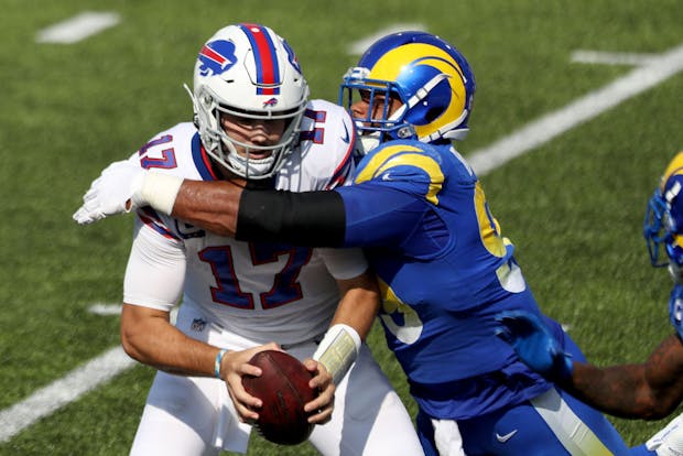 The Buffalo Bills and defending Super Bowl champion Los Angeles Rams will play in the first game of the 2022 National Football League season. (Photo by Bryan M. Bennett/Getty Images)