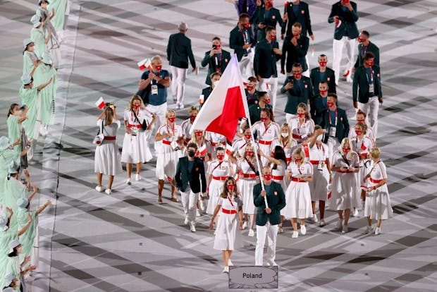 Team Poland during the Opening Ceremony of 2020 Tokyo Olympic Games (Photo by Clive Brunskill/Getty Images)