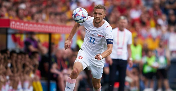 Tomas Soucek of Czech Republic runs with the ball (Photo by Quality Sport Images/Getty Images)