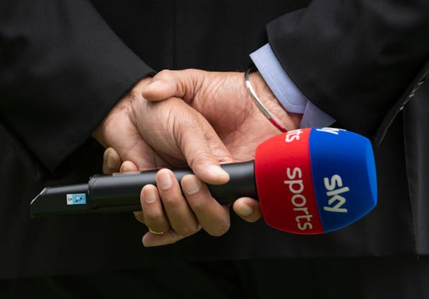 A Sky Sports microphone during day five of the fifth Test Match between England and India (Photo by Visionhaus/Getty Images)
