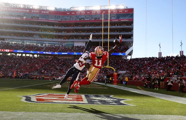 A San Francisco 49ers game from the 2021 National Football League season. (Photo by Ezra Shaw/Getty Images)