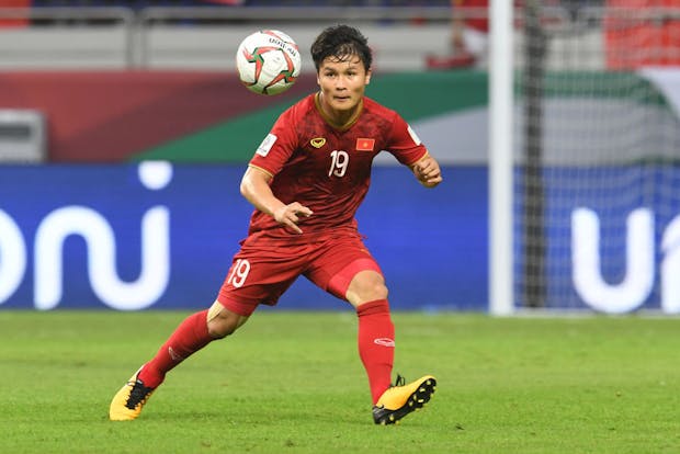 Nguyen Quang Hai of Vietnam in action at the 2019 AFC Asian Cup. (Photo by Masashi Hara/Getty Images)