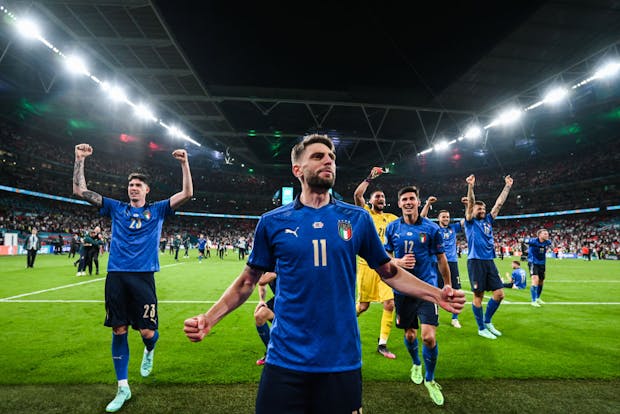 Action from the Euro 2020 final between England and Italy at Wembley Stadium. (Photo by GES-Sportfoto/Getty Images)