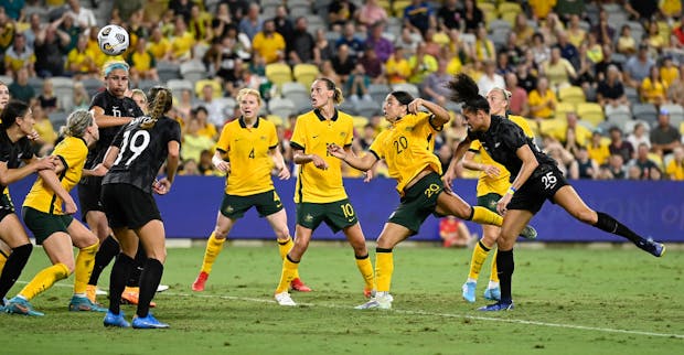 Action from the match between Australia and New Zealand in Townsville. (Photo by Ian Hitchcock/Getty Images)