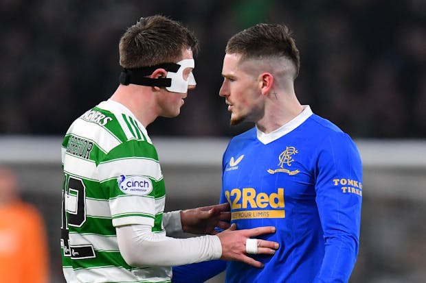 Scottish Premiership match between Celtic and Rangers in February 2022. (Photo by Mark Runnacles/Getty Images)