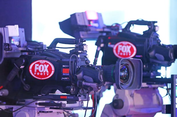 Foxtel cameras at a Richmond Tigers AFL event, August 2017 in Melbourne. (Photo by Scott Barbour/Getty Images)