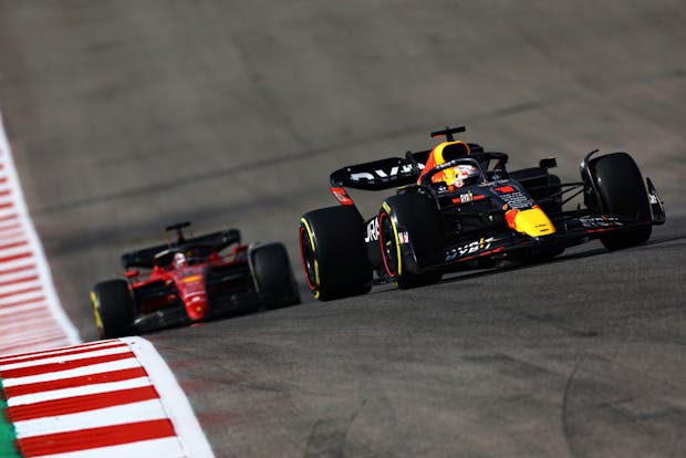 Red Bull's Max Verstappen during the 2022 US Grand Prix. (Getty Images)