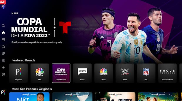 A screengrab of Telemundo's World Cup hub on NBCUniversal streaming platform Peacock. (Telemundo Deportes)