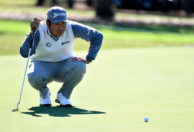 Hideki Matsuyama at the Cadence Bank Houston Open, November 2022 in Texas. (Photo by Logan Riely/Getty Images)