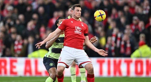 New Zealand international Chris Wood in action for Premier League club Nottingham Forest. (by Richard Sellers/Getty Images)