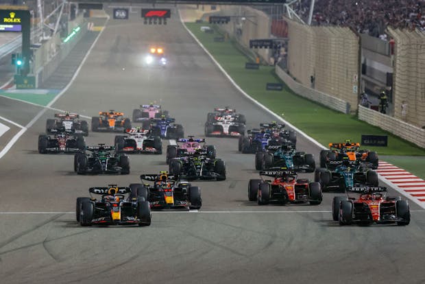 The race start of the 2023 Bahrain Grand Prix (by Qian Jun/MB Media/Getty Images)