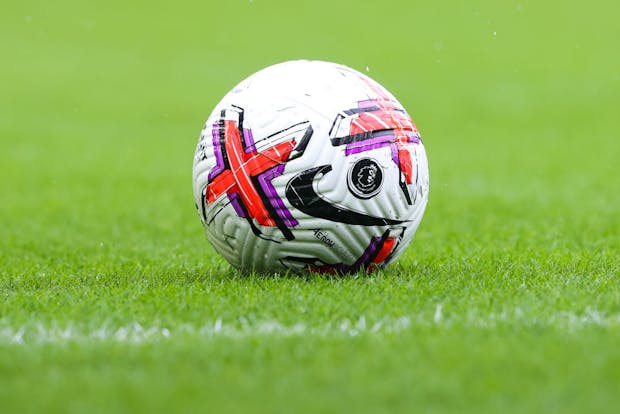 A detailed view of the Premier League match ball (Photo by James Gill - Danehouse/Getty Images)