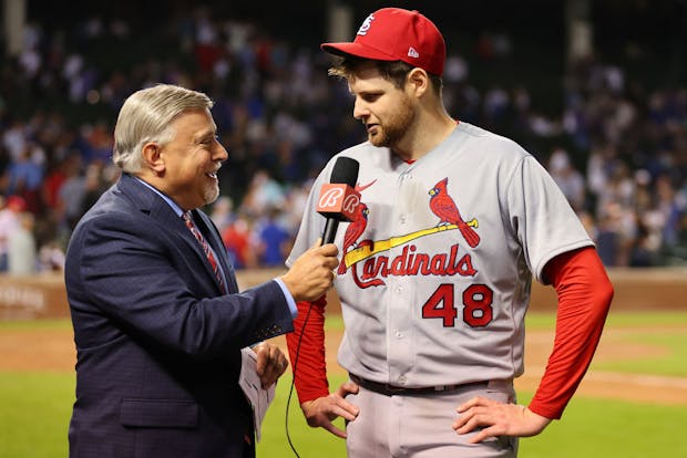 A Bally Sports interview after a St. Louis Cardinals games (Getty Images)