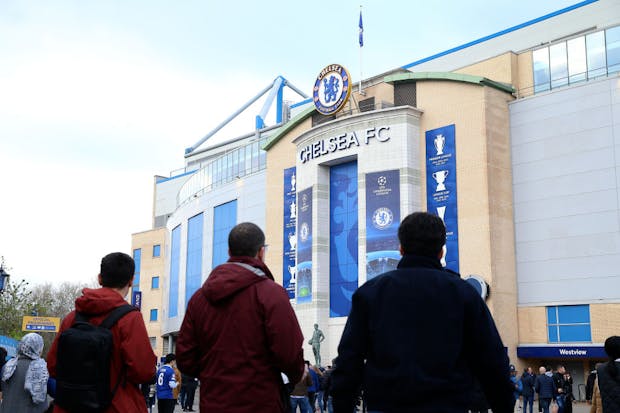 Stamford Bridge in London, England. (Photo by Nigel French/Sportsphoto/Allstar via Getty Images)