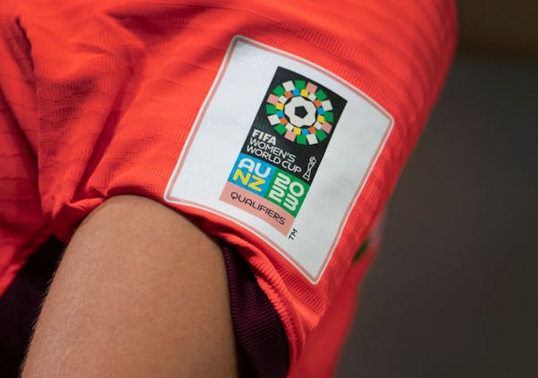 The official 2023 Fifa Womens World Cup logo (Photo by Visionhaus/Getty Images)