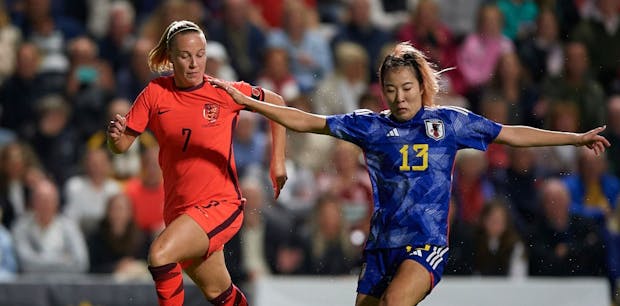 Japan take on England in an international friendly in November 2022. (Photo by Silvestre Szpylms/Quality Sport Images/Getty Images)