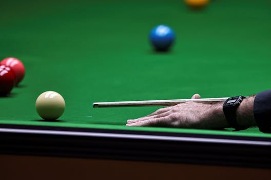 SHANGHAI, CHINA - SEPTEMBER 17:Ronnie O'Sullivan of England plays a shot in the final match against Luca Brecel of Belgium on Day 7 of World Snooker Shanghai Masters 2023 at Shanghai Stadium on September 17, 2023 in Shanghai, China.(Photo by