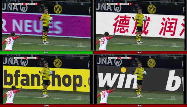 Supponor virtual advertising allows Bundesliga clubs to promote multiple brands on alternate broadcast feeds