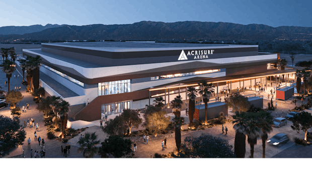 The forthcoming Acrisure Arena in Palm Springs, California. (Oak View Group)