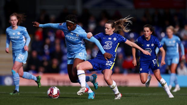 Action from the Barclays FA Women's Super League. (Photo by Ryan Pierse/Getty Images)