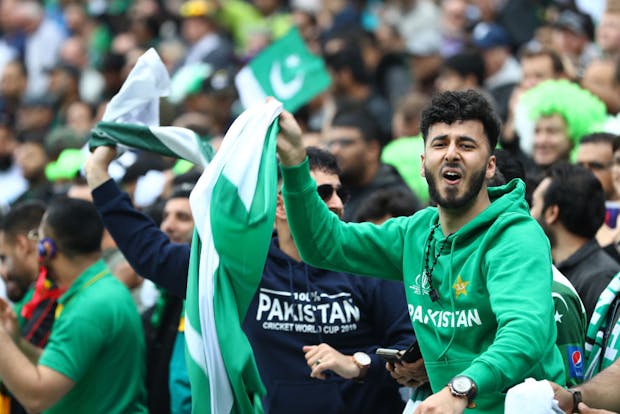 Pakistan supporters attend the 2019 ICC Cricket World Cup in England. (Photo by Michael Steele/Getty Images)