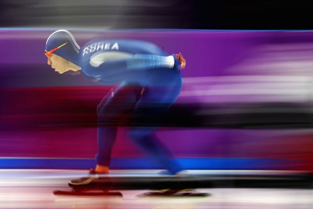 Seung-Hoon Lee of South Korea competes in Men's 5000m speed skating event at PyeongChang 2018 (Photo by Dean Mouhtaropoulos/Getty Images)