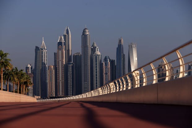 Dubai skyline on November 30, 2020 (Photo by Francois Nel/Getty Images)