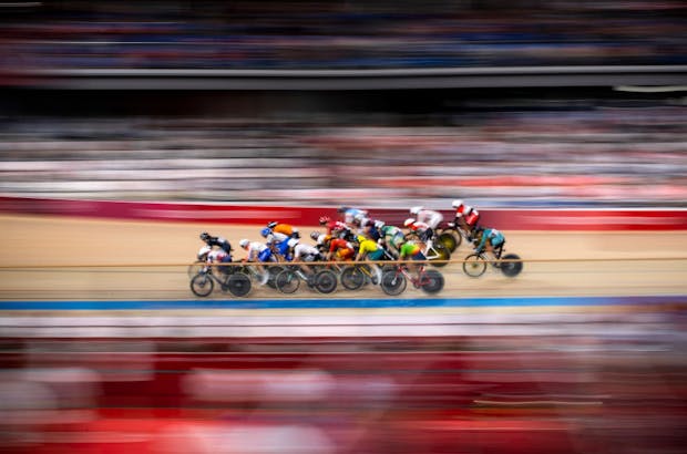 Action from Izu Velodrome at the Tokyo 2020 Olympics. (Photo by Justin Setterfield/Getty Images)