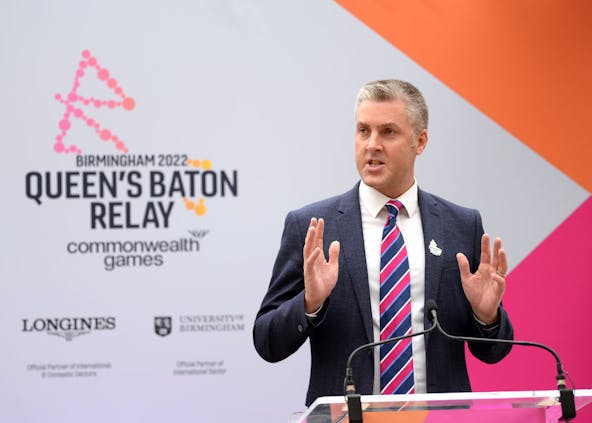 Ian Reid, CEO of Birmingham 2022, at launch of Queen's Baton Relay (Photo by Eamonn M. McCormack/Getty Images for Birmingham 2022 Commonwealth Games)