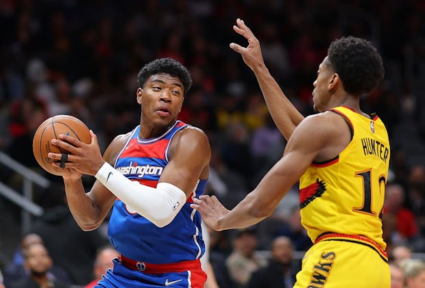 Rui Hachimura in action during the NBA match between the Atlanta Hawks and Washington Wizards. (Photo by Kevin C. Cox/Getty Images)