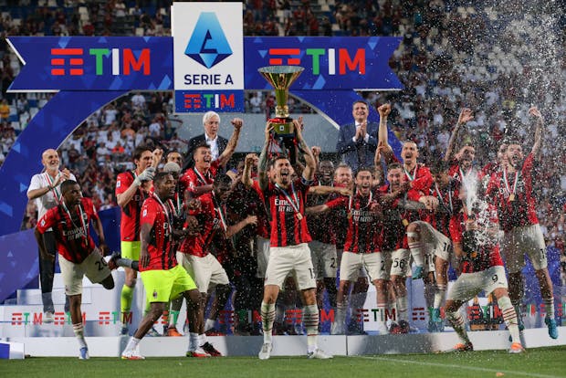 AC Milan celebrates winning the 2022 Serie A title (by Jonathan Moscrop/Getty Images).