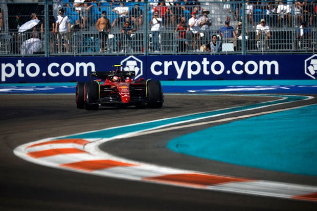 Action from the Miami Grand Prix at the Miami International Autodrome in Florida. (Photo by Chris Graythen/Getty Images)