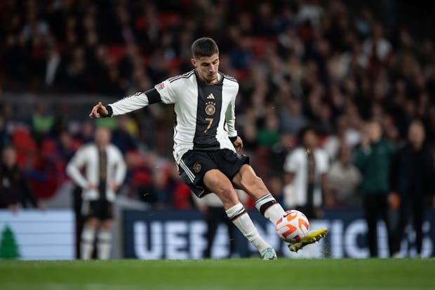 Kai Havertz during the Uefa Nations League match between Germany and England (Photo by Marvin Ibo Guengoer - GES Sportfoto/Getty Images)