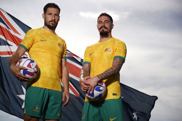 Socceroos players media opportunity, November 2022 in Melbourne. (Photo by Robert Cianflone/Getty Images)