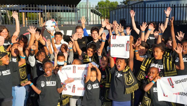 The BodyArmor community initiative at the Watts Empowerment Center in Los Angeles prior to the 2022 MLS Cup final at Banc of California Stadium. (MLS)