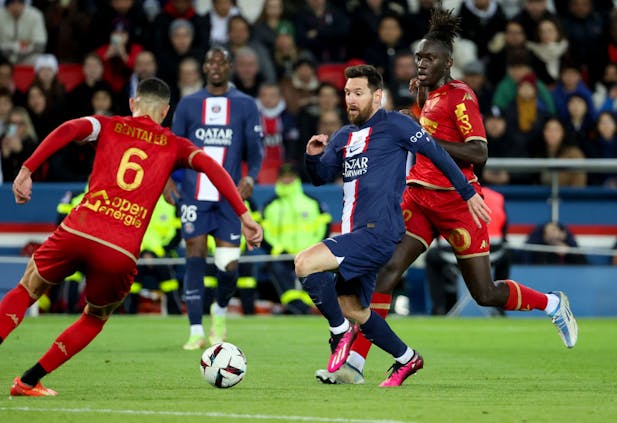 The Ligue 1 match between Paris Saint-Germain and SCO Angers on January 11, 2023 (by Jean Catuffe/Getty Images)