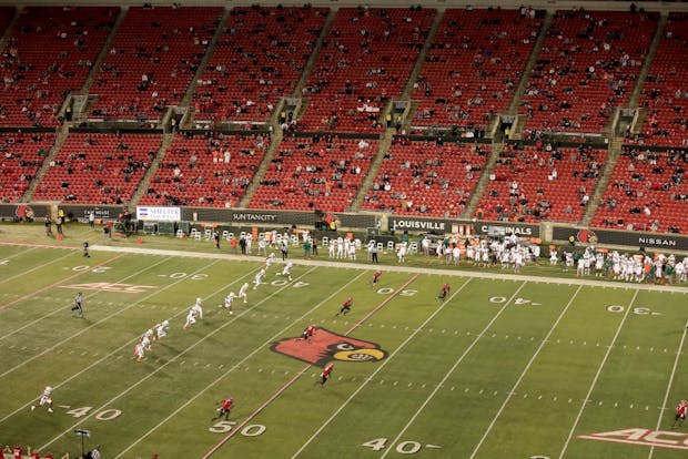 The University of Louisville's football stadium during a game in 2020 (Getty Images)