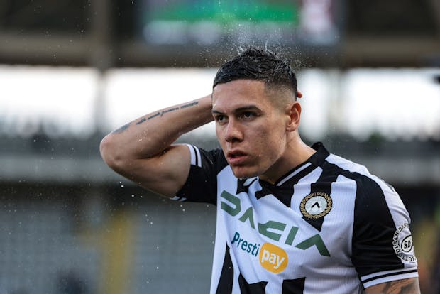 Nehuen Perez of Udinese during the Serie A match against Torino on February 5, 2023 (by Jonathan Moscrop/Getty Images)