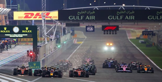 The start of the 2023 Bahrain Grand Prix. (Photo by Eric Alonso/Getty Images).