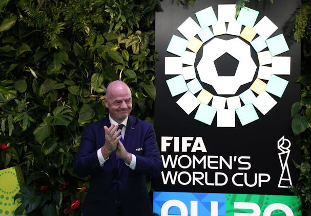 Fifa president Gianni Infantino arrives for the Women's World Cup 2023 Final Tournament Draw (Photo by Robert Cianflone/Getty Images)