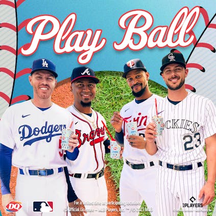 (Left to right) Freddie Freeman, Ozzie Albies, Byron Buxton, and Kris Bryant (MLB, Dairy Queen)
