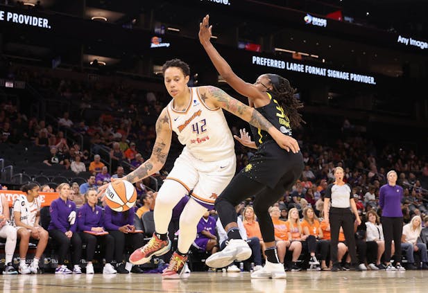 Brittney Griner of the Phoenix Mercury during the first half of the WNBA game at Footprint Center on May 12, 2023 (Getty Images)