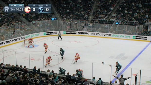 An example of digitally enhanced dasherboards (Credit: NHL)