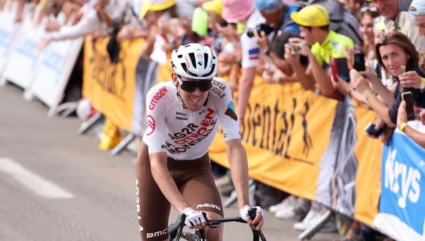 POLIGNY, FRANCE - JULY 21: Ben OConnor of Australia and AG2R Citroen Team crosses the finish line of stage nineteen of the 110th Tour de France 2023, a 172.8km stage from Moirans-en-Montagne to Poligny / #UCIWT / on July 21, 2023 in Poligny, France. (Photo by